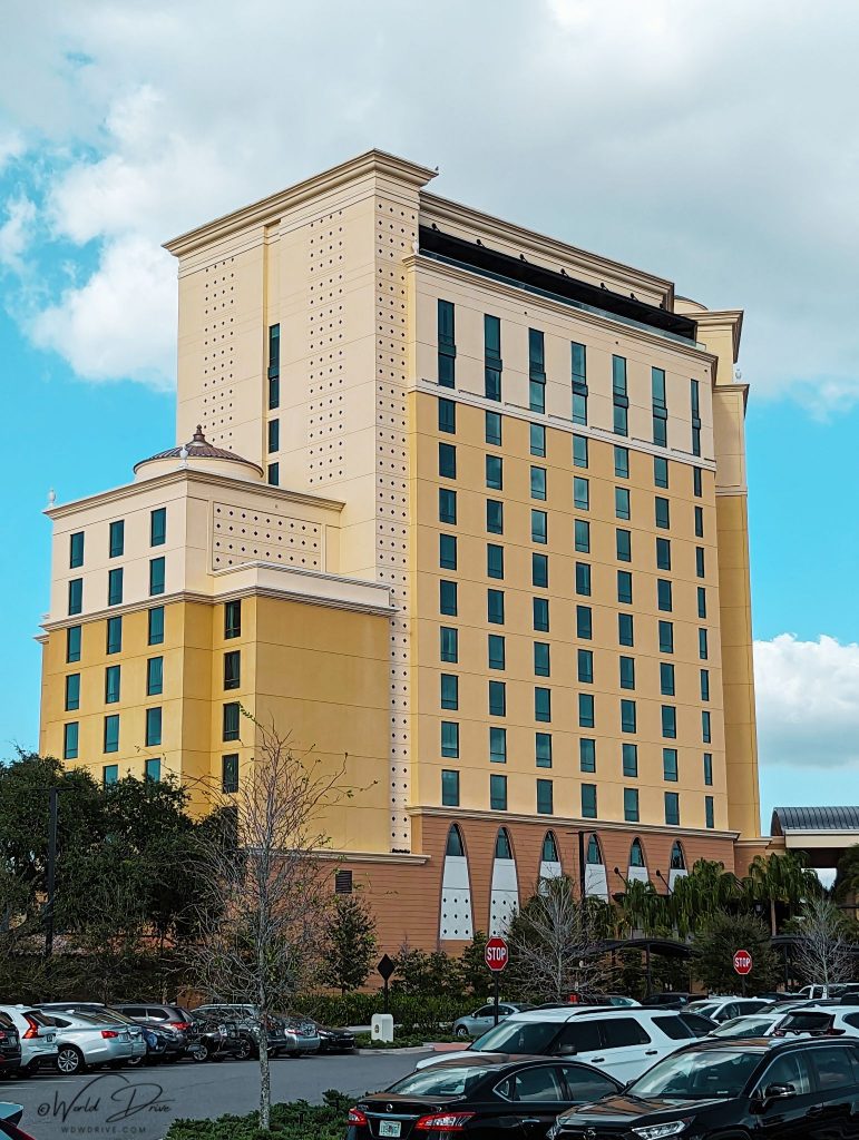 Parking around the Gran Destino Tower at Disney's Coronado Springs.